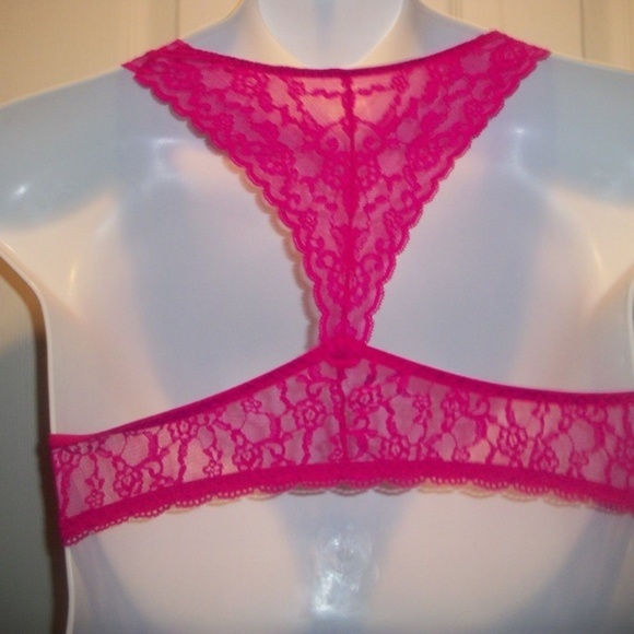 VICTORIA'S SECRET Lace T-Back Bralette Size Large - Picture 1 of 7